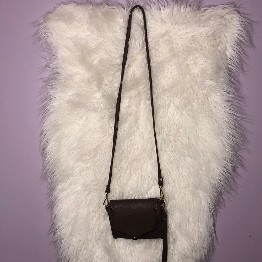 Wristlet/ crossbody charming Charlie’s brown purse